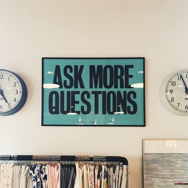 ask more questions wall hanging